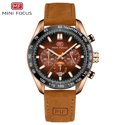 MINI FOCUS MF0403G Men's Casual Quartz Watch | 3-Dial Chronograph Watch Wholesale