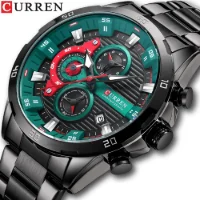 CURREN 8402 Factory Direct Multifunction Chronograph Waterproof Watch Dropshipping - 1 Image