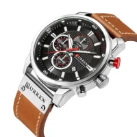 Curren 8291 Original Quartz Waterproof Mens Watch Leather Strap - 10 Image