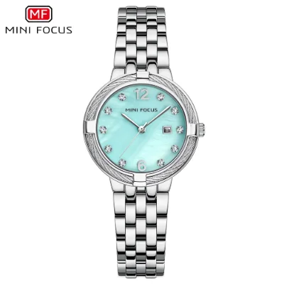 MINI FOCUS MF0626L Women's Mother of Pearl Quartz Watch with Date