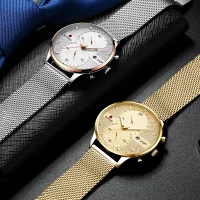 Reward RD82001M Men's Luxury Waterproof Ultra Thin Wrist Watches - 3 Image