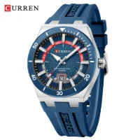 CURREN 8491 Minimalist Silicone Strap Men's Watch|30M Water Resistant - 0 Image