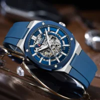 Factory Direct Curren 8485 Automatic Men Watch Skeleton Dial Ready to Ship Stock - 4 Image