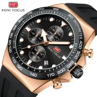 MF0488G MINI FOCUS Men's Quartz Sports Watch | Luminous Dial Silicone Strap Wholesale - 2 Image