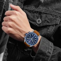 MINI FOCUS MF0403G Men's Casual Quartz Watch | 3-Dial Chronograph Watch Wholesale - 4 Image