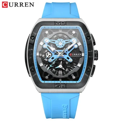 CURREN 8443 Wholesale Men's Chronograph Silicone Watch 3ATM In Stock