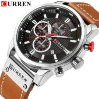 Curren 8291 Original Quartz Waterproof Mens Watch Leather Strap - 9 Image