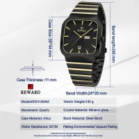 REWARD RD611264M Calendar Fashion Stainless Steel Strap Watches - 5 Image