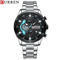 CURREN 8402 Factory Direct Multifunction Chronograph Waterproof Watch Dropshipping - 4 Image