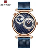 REWARD RD62002M Men's Luminous Auto Date Double Time Zone Watches - 7 Image
