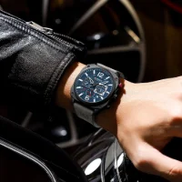 Factory Direct CURREN 8398 Men's Chronograph Leather Watch - Ready to Ship - 4 Image