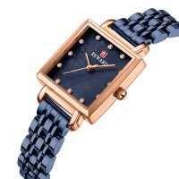 REWARD RD21041L Luxury Square Case Women Watch Mother of Pearl Dial Diamond Hour Markers Quartz Dress Watch Wholesale - 2 Image