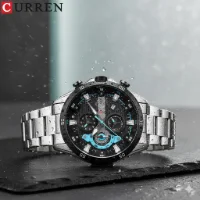 CURREN 8402 Factory Direct Multifunction Chronograph Waterproof Watch Dropshipping - 5 Image