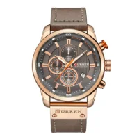 Curren 8291 Original Quartz Waterproof Mens Watch Leather Strap - 7 Image