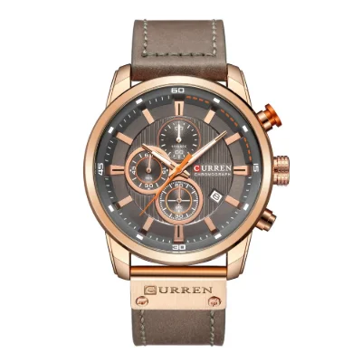 Curren 8291 Original Quartz Waterproof Mens Watch Leather Strap