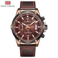 MF0175G MINI FOCUS Men's Fashion Quartz Watch | Leather Strap Date Chronograph Wholesale - 0 Image