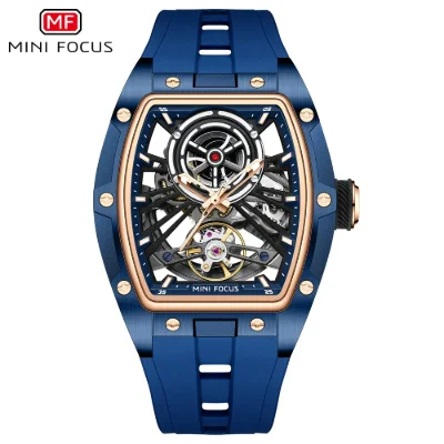 MINI FOCUS MF0603G Steel Skeleton Automatic Mechanical Mens Watch