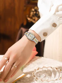 Reward RD212061L Waterproof Square Diamond Lady Bracelet Luxury Dress Watch - 3 Image
