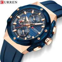CURREN 8462 1/10 Sec Chronograph Quartz Watch for Men 30M Waterproof - 4 Image