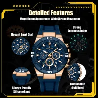 Wholesale REWARD RD83965M Chronograph Quartz Watches Auto Date - 5 Image
