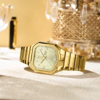 REWARD RD613377M Men's Large Square Waterproof Quartz Steel Watch - 4 Image
