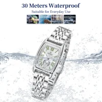 REWARD RD211510L Luxury Tonneau Square Case Women Quartz Watch Mineral Glass Steel Bracelet Classic Lady Watch OEM - 8 Image