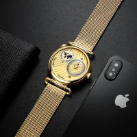 REWARD RD62002M Men's Luminous Auto Date Double Time Zone Watches - 6 Image