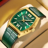 CURREN 8478 Men's Waterproof Watch: Roman Numeral Dial with Day-Date & Luminous - 4 Image