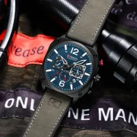 Factory Direct CURREN 8398 Men's Chronograph Leather Watch - Ready to Ship - 6 Image
