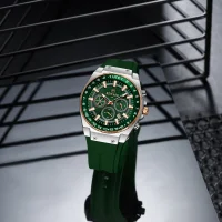 REWARD Men's 3-Subdial Chronograph Silicone Strap Watch RD833049M - 1 Image